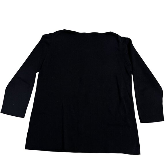 Eileen Fisher Womens Black Long-Sleeve Tunic size Medium - Picture 2 of 9